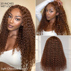 Glueless Curly 5X5 Closure Human Hair Wig - Red | 10"-28"