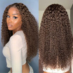 Glueless Curly 5X5 Closure Human Hair Wig - Red | 10"-28"