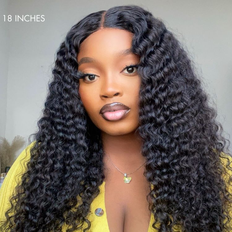 Glueless Curly 4X4 Closure Human Hair Wig | 8"-14"