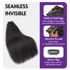 Kinky Straight Human Hair Wig - Blonde | 10"-28"