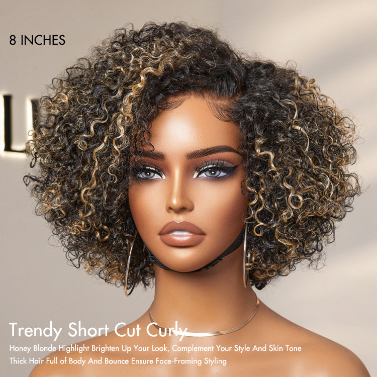 Glueless HD Lace Pixie T-Part Lace Human Hair Wig | 8"-14"
