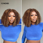 Glueless HD Lace Curly T-Part Lace Human Hair Wig - Grey | 10"-28"