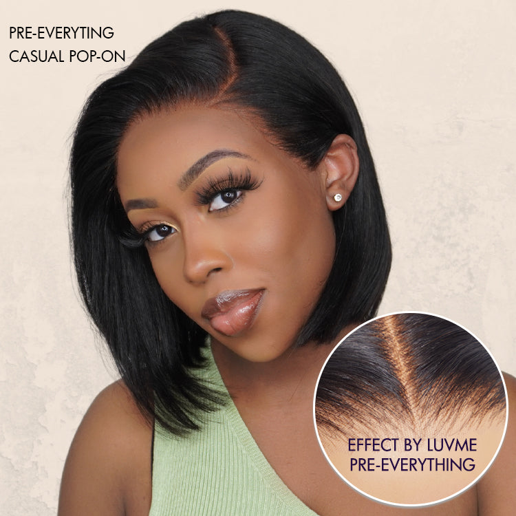 Glueless Bob T-Part Lace Human Hair Wig - Blonde | 8"-14"