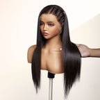 Glueless HD Lace Straight T-Part Lace Human Hair Wig - Blonde 200% Density | 10"-28"