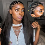 Glueless HD Lace Straight T-Part Lace Human Hair Wig - Blonde 200% Density | 10"-28"