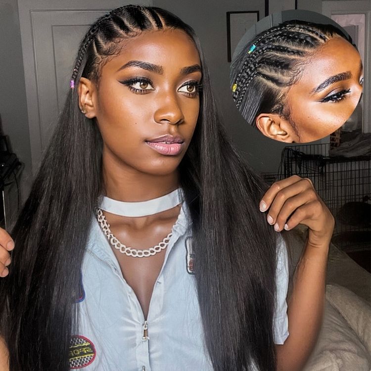 Glueless HD Lace Straight T-Part Lace Human Hair Wig - Blonde 200% Density | 10"-28"