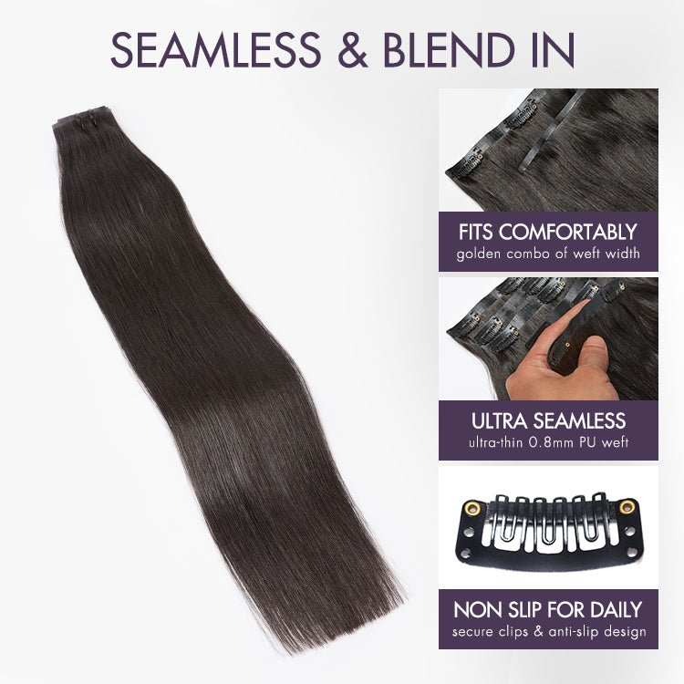 Kinky Straight Human Hair Wig - Grey with Bangs | 10"-28"