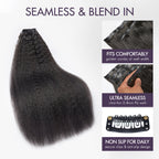 Kinky Straight Human Hair Wig - Blonde | 10"-28"