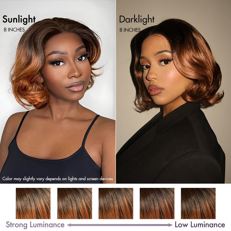 Glueless HD Lace Pixie T-Part Lace Human Hair Wig - Red | 8"-14"