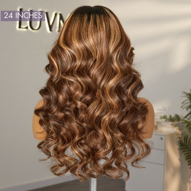 Glueless HD Lace Loose Wave T-Part Lace Human Hair Wig - Red | 10"-28"