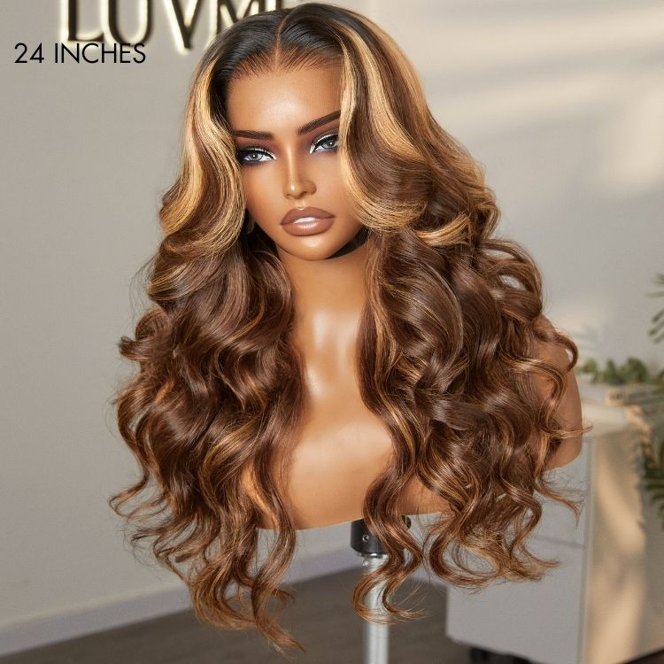 Glueless HD Lace Loose Wave T-Part Lace Human Hair Wig - Red | 10"-28"