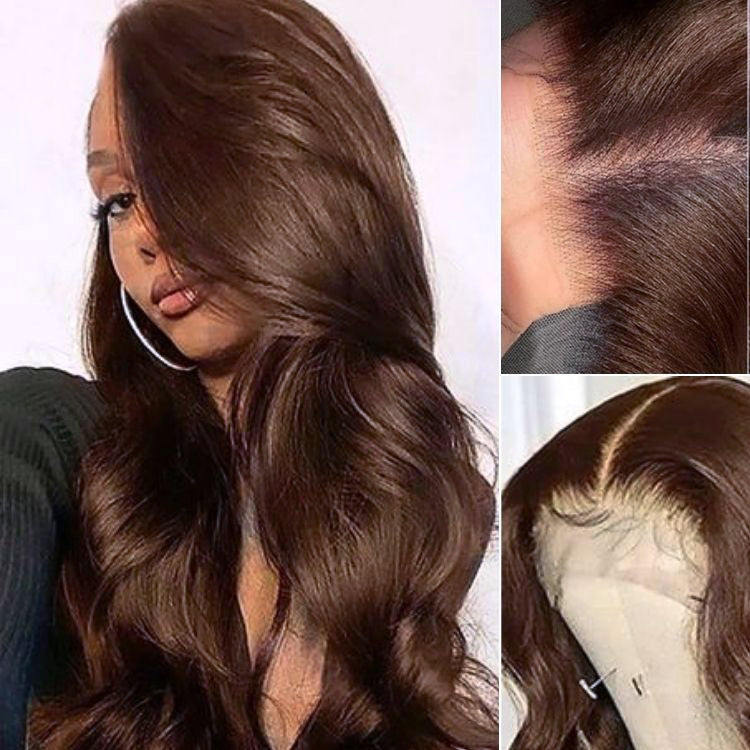 Glueless Loose Wave 5X5 Closure Human Hair Wig - Red Pre-Plucked | 10"-28"