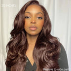Glueless Loose Wave 5X5 Closure Human Hair Wig - Red Pre-Plucked | 10"-28"