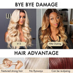 Glueless HD Lace Loose Wave T-Part Lace Human Hair Wig - Red | 10"-28"