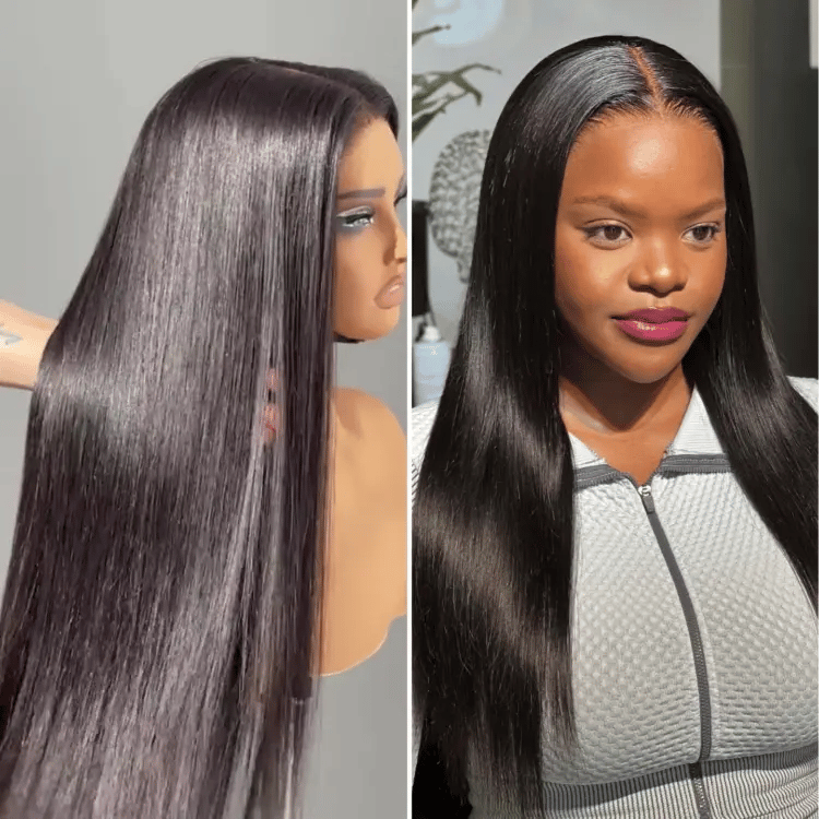 Glueless HD Lace Straight T-Part Lace Human Hair Wig - Blonde 180% Density | 10"-28"
