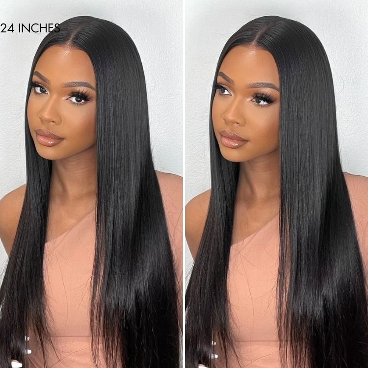 Glueless HD Lace Straight T-Part Lace Human Hair Wig - Blonde 180% Density | 10"-28"