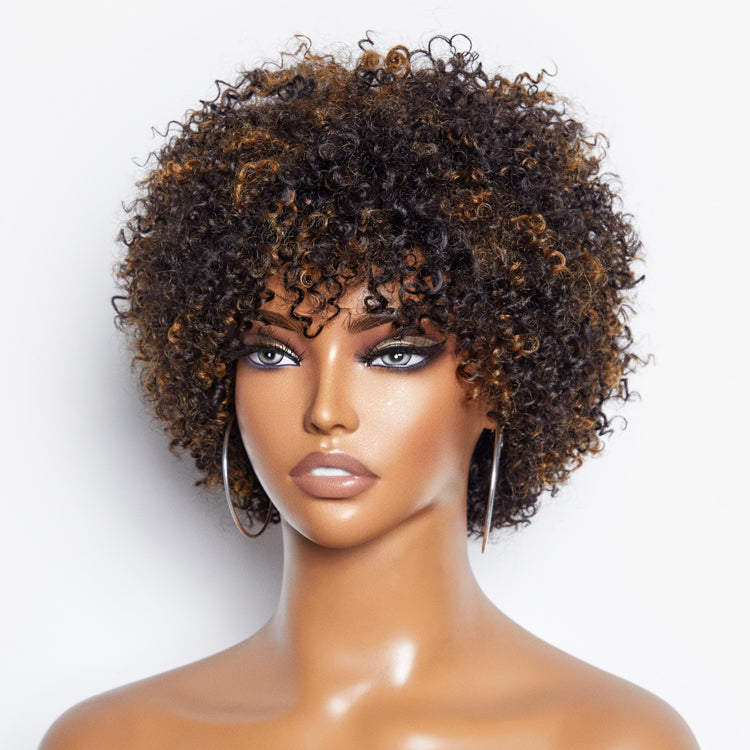 Glueless Pixie Human Hair Wig - Red | 8"-14"