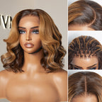 Glueless Loose Wave 5X5 Closure Human Hair Wig - Red | 10"-28"