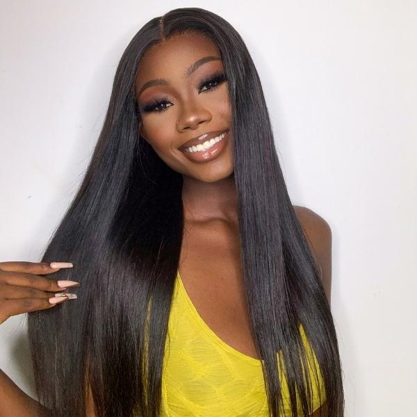 Glueless HD Lace Straight T-Part Lace Human Hair Wig 180% Density | 10"-28"