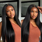 Glueless Straight T-Part Lace Human Hair Wig - Blonde | 10"-28"