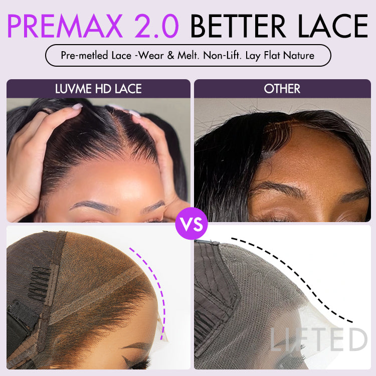 Glueless HD Lace Kinky Straight T-Part Lace Human Hair Wig - Blonde | 10"-28"