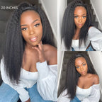 Glueless Kinky Straight Headband Human Hair Wig | 8"-14"