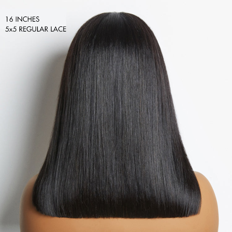 Glueless Bob 5X5 Closure Human Hair Wig - Blonde Pre-Plucked | 8"-14"