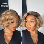 Glueless HD Lace Bob T-Part Lace Human Hair Wig - Red | 8"-14"