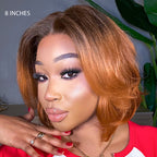 Glueless HD Lace Pixie T-Part Lace Human Hair Wig - Red | 8"-14"