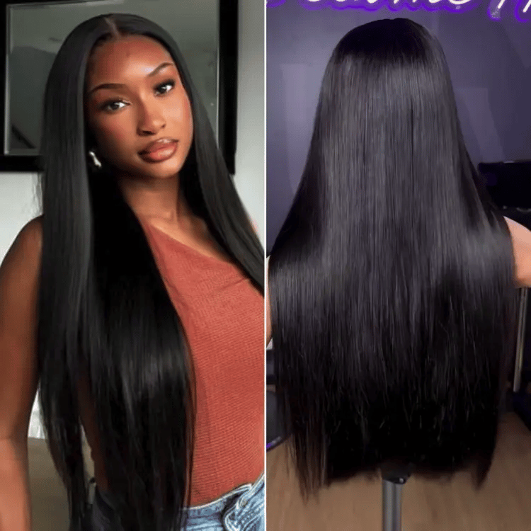 Glueless Straight T-Part Lace Human Hair Wig - Blonde | 10"-28"
