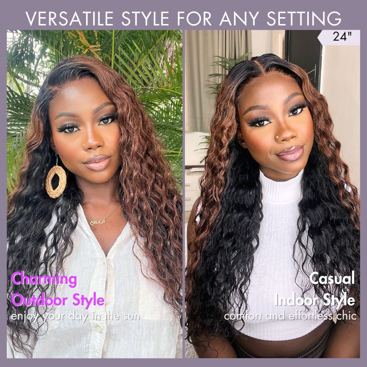 Glueless Curly 5X5 Closure Human Hair Wig - Red | 10"-28"