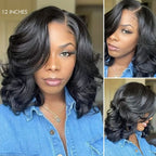 Glueless Straight T-Part Lace Human Hair Wig - Blonde Pre-Plucked 180% Density | 8"-14"
