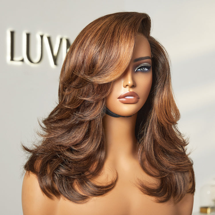 Glueless HD Lace Layered T-Part Lace Human Hair Wig - Red | 8"-14"