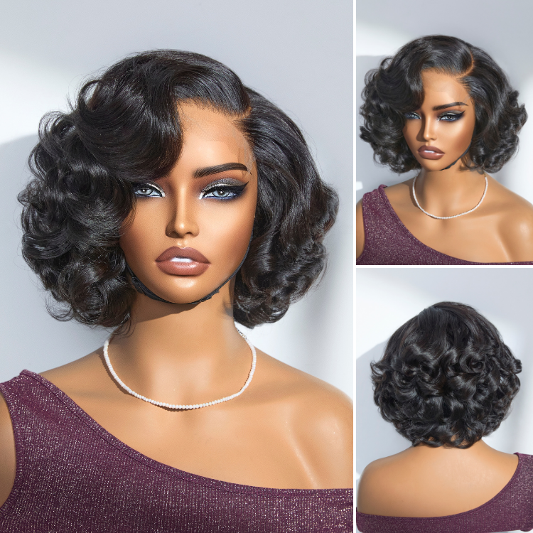 Glueless HD Lace Bob T-Part Lace Human Hair Wig - Highlight | 8"-14"