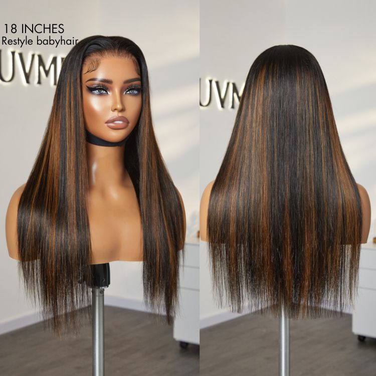 Glueless Straight T-Part Lace Human Hair Wig - Red | 10"-28"