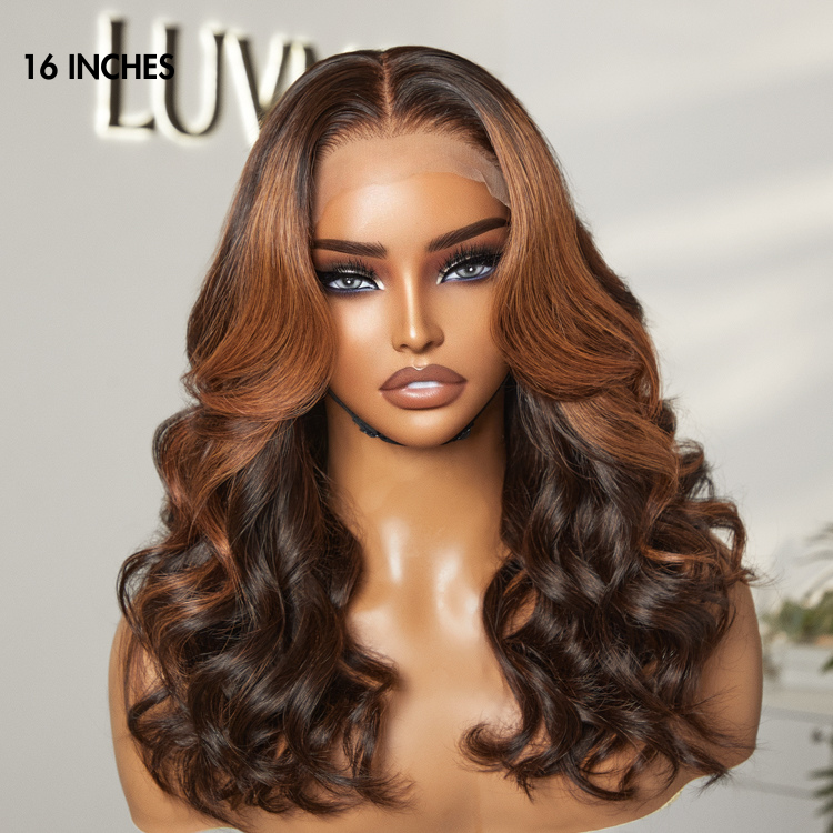 Glueless Loose Wave 5X5 Closure Human Hair Wig - Red 180% Density | 10"-28"