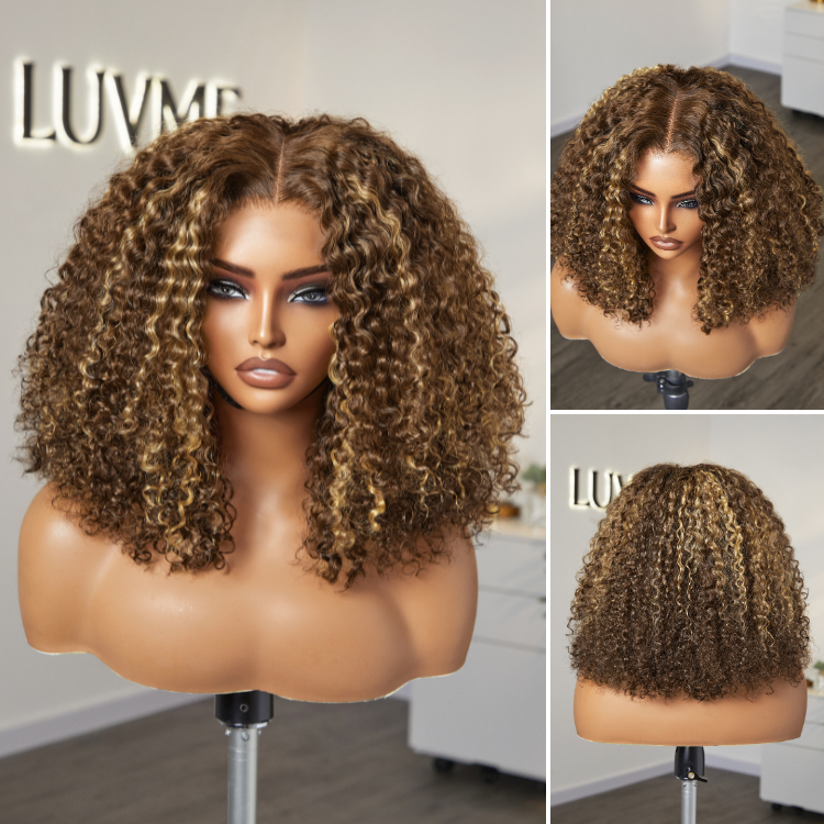Glueless HD Lace Curly T-Part Lace Human Hair Wig - Red 180% Density | 10"-28"
