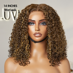 Glueless HD Lace Curly T-Part Lace Human Hair Wig - Red 180% Density | 10"-28"