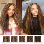 Glueless HD Lace Curly T-Part Lace Human Hair Wig - Red 180% Density | 10"-28"