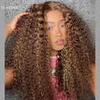 Glueless HD Lace Curly T-Part Lace Human Hair Wig - Red 180% Density | 10"-28"
