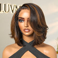 Glueless HD Lace Layered T-Part Lace Human Hair Wig - Red | 8"-14"