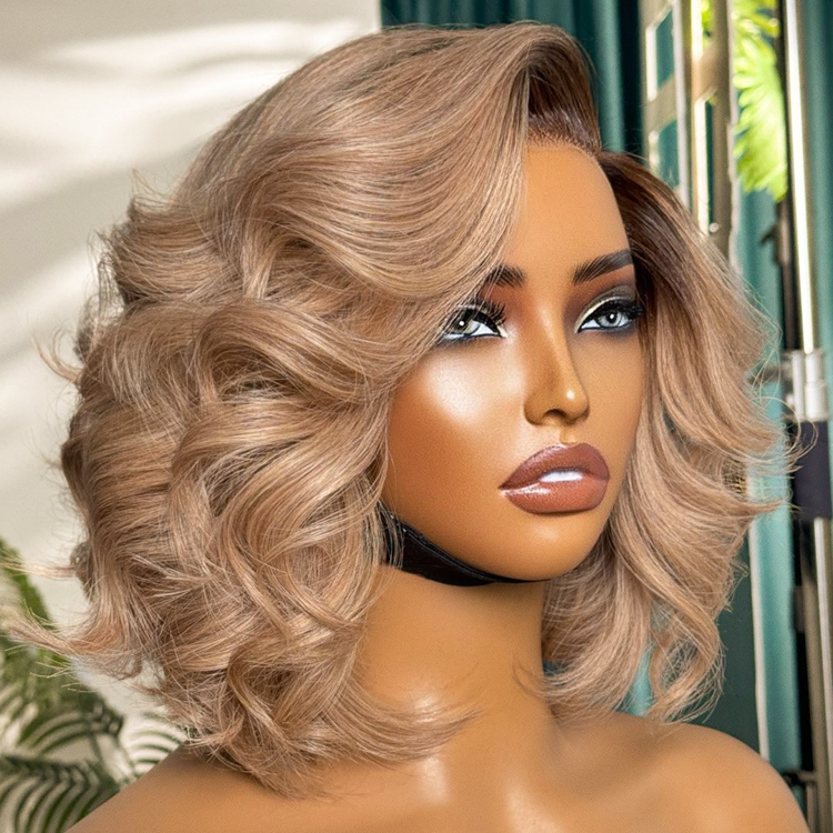 Glueless HD Lace Layered T-Part Lace Human Hair Wig - Red | 8"-14"