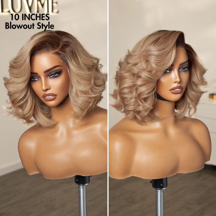 Glueless HD Lace Layered T-Part Lace Human Hair Wig - Red | 8"-14"
