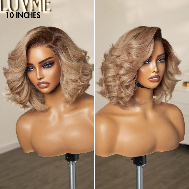 Glueless HD Lace Layered T-Part Lace Human Hair Wig - Red | 8"-14"