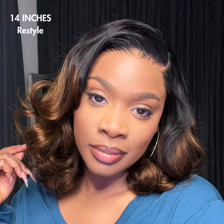 Glueless Loose Wave T-Part Lace Human Hair Wig - Red | 10"-28"
