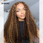 Glueless HD Lace Curly T-Part Lace Human Hair Wig - Red 180% Density | 10"-28"