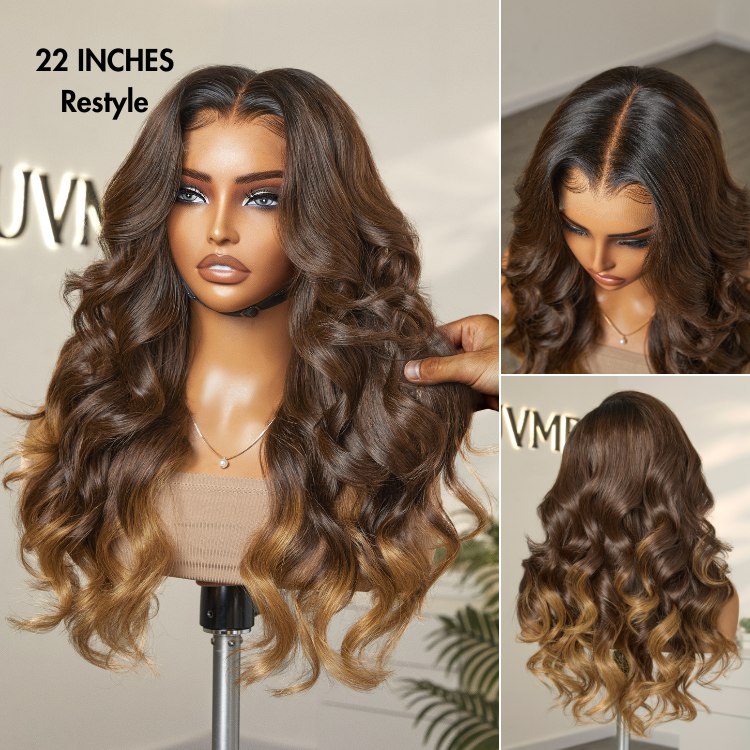 Glueless HD Lace Body Wave T-Part Lace Human Hair Wig - Red | 10"-28"
