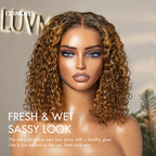 Glueless Curly T-Part Lace Human Hair Wig - Grey | 10"-28"