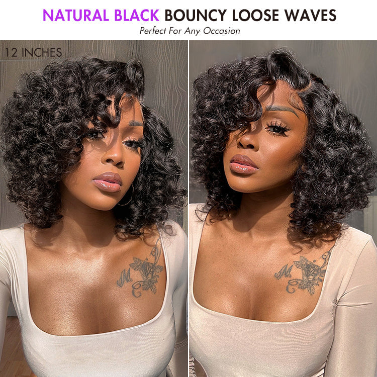 Glueless HD Lace Loose Wave T-Part Lace Human Hair Wig - Blonde | 10"-28"