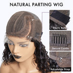 Glueless Loose Wave T-Part Lace Human Hair Wig - Grey | 8"-14"